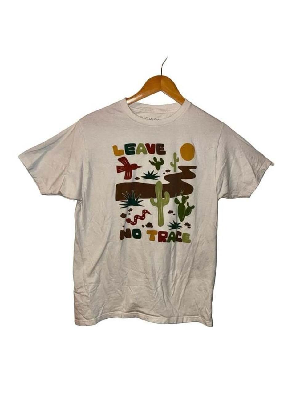 Adventure Society Leave No Trace Natural Men's Crew Neck Short Sleeve Tee - Medi